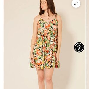 Floral Sleeveless Dress - Multicolor